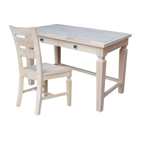 International Concepts Desk, 24 in D X 48 in W X Parawood, Unfinished KOF-72-C57-1